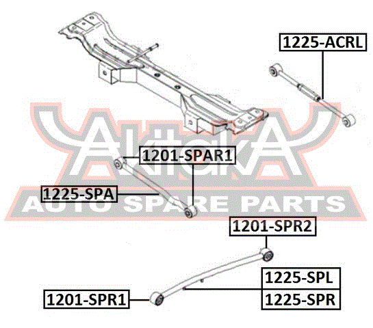Сайлентблок тяги задней продольной передний 0K2NA28300/1201-SPR1 AKITAKA