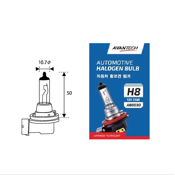 Лампа H8 12V/35W/AB0030 AVANTECH