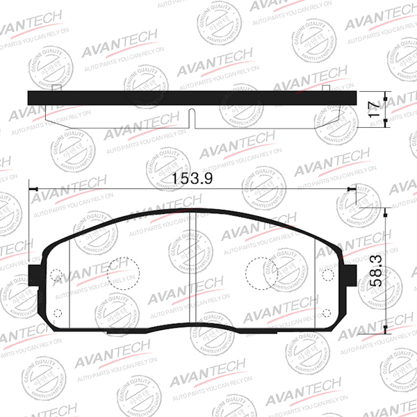 Колодки тормозные дисковые 58101-4FA00/AV086 AVANTECH