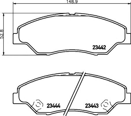 Колодки тормозные дисковые 0K0453323Z/GK0522 CTR