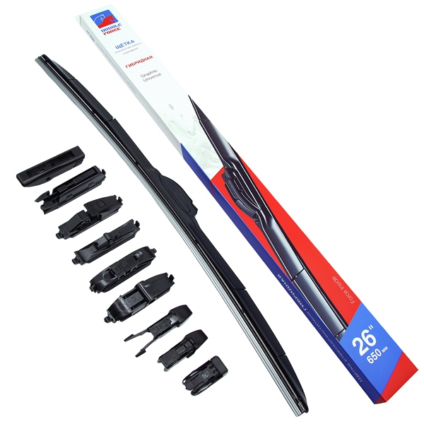 Щетка стеклоочистителя 650 мм 26" гибридная DFHY26 DOUBLE FORCE