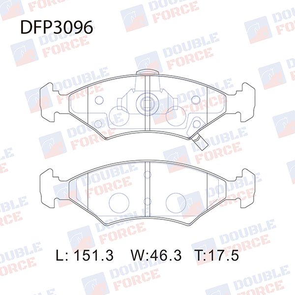 Колодки тормозные дисковые 0K2393323Z/DFP3096 DOUBLE FORCE