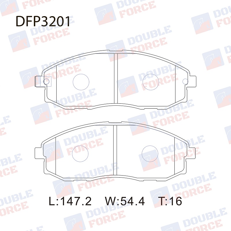 Колодки тормозные дисковые 58101-4FA00/DFP3201 DOUBLE FORCE
