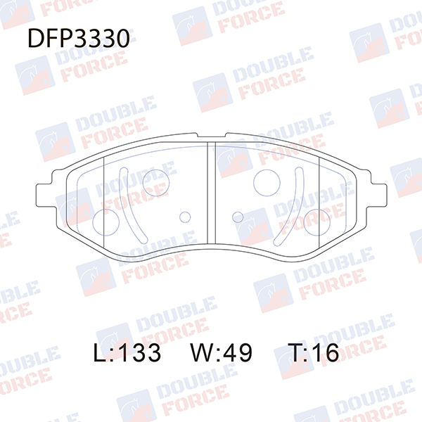 Колодки тормозные дисковые 96534653/DFP3330 DOUBLE FORCE