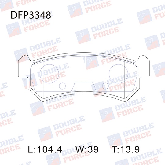 Колодки тормозные дисковые задние 96405131/DFP3348 DOUBLE FORCE