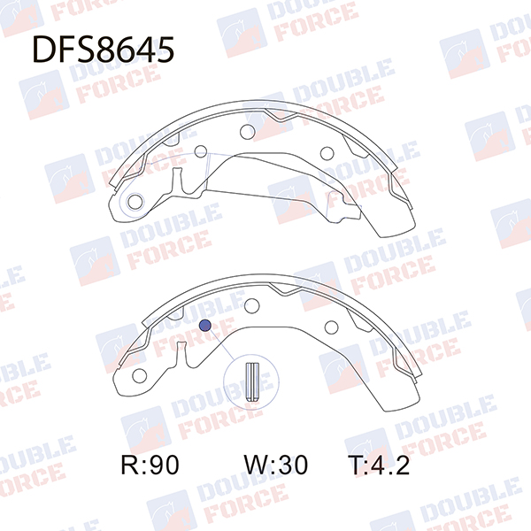 Колодки тормозные барабанные 96268686/DFS8645 DOUBLE FORCE
