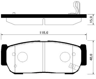 Колодки тормозные дисковые задние 48413091A1/HP1026 HSB