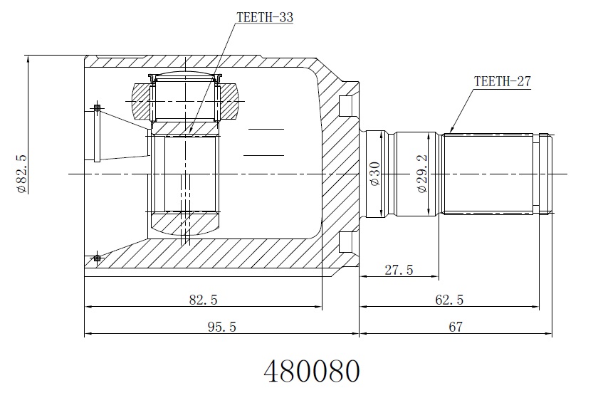 Шрус внутренний правый 49582-C1150/480080 INKO