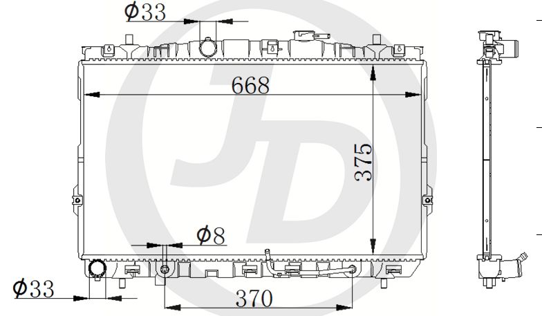 Радиатор охлаждения 25310-2D010/JPR0010 JD