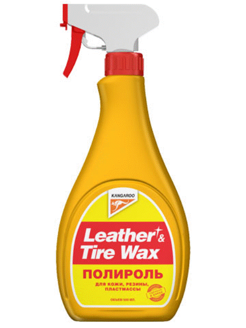 Полироль Leather&Tire Wax lite для кожи, резины, пластмассы, универсальный Kangaroo
