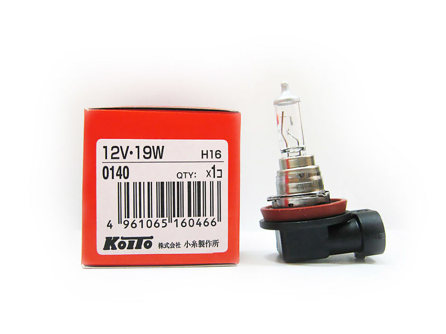 Лампа H16 PGJ19-3 12V 19W 0140K KOITO