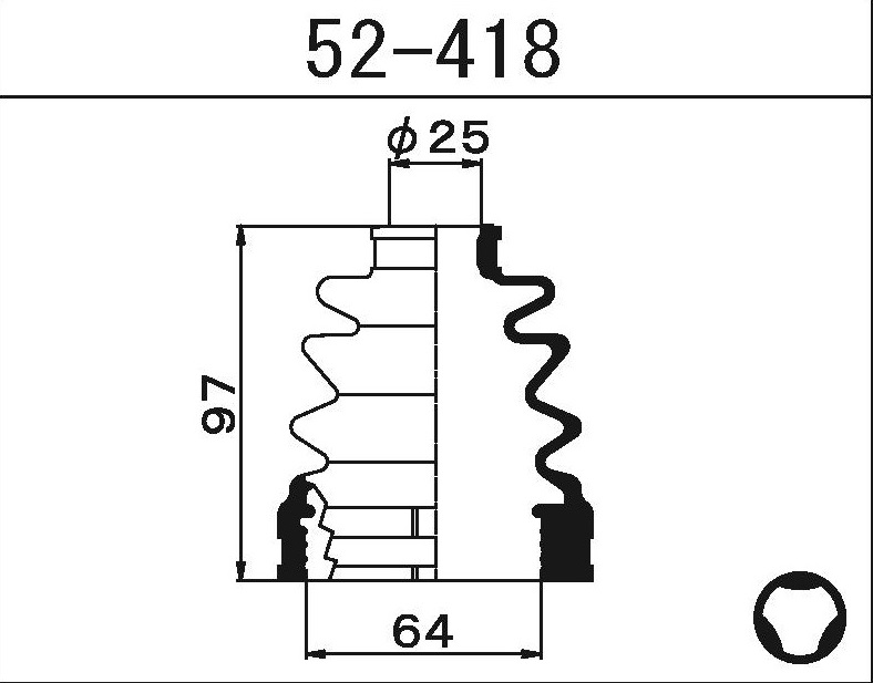 Пыльник ШРУСа внутреннего 49506-25B00/52-418 MARUICHI