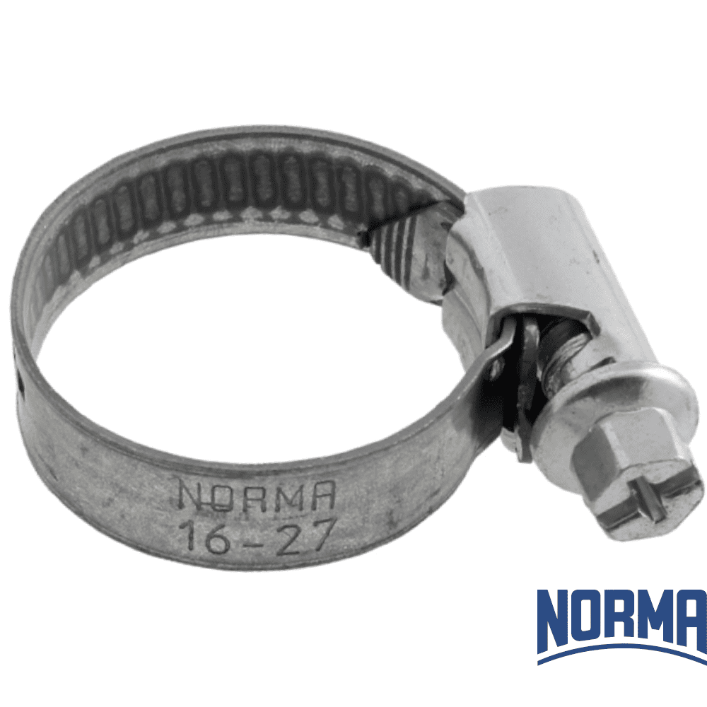 Хомут червячный 12-18 оцинкованный NORMA