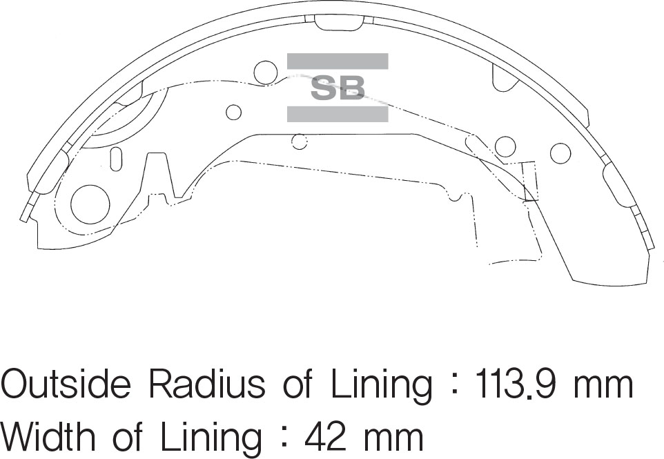 Колодки тормозные барабанные 58305-38000/SA111 SANGSIN