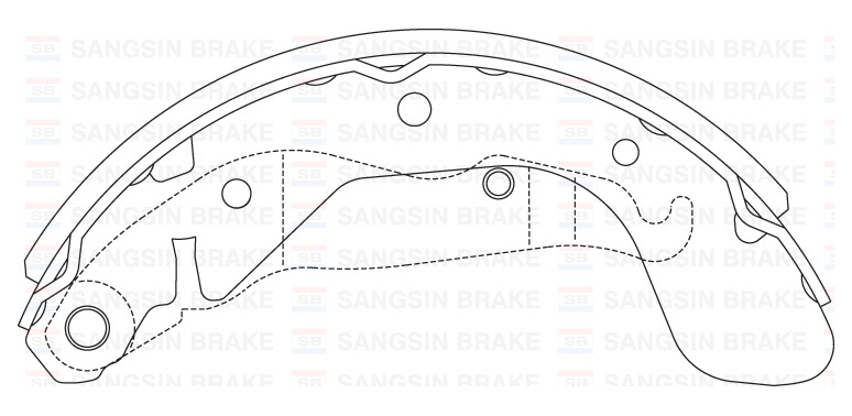 Колодки тормозные барабанные 96405132/SA152 SANGSIN BRAKE