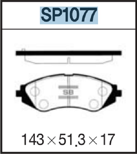 Колодки тормозные дисковые 96245178/96253382/SP1077 SANGSIN
