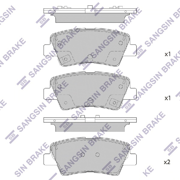 Колодки тормозные дисковые задние 58302-D4A50/SP1851 SANGSIN BRAKE