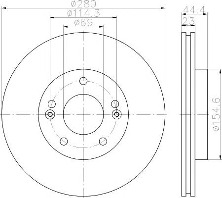 Диск тормозной передний 51712-2V000/SBD30093038 SEGMATIC