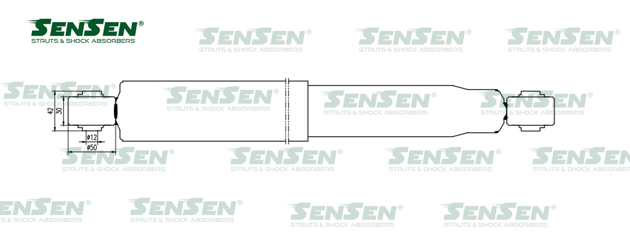 Амортизатор задний 96626350/1214-0302 газомасляный SenSen