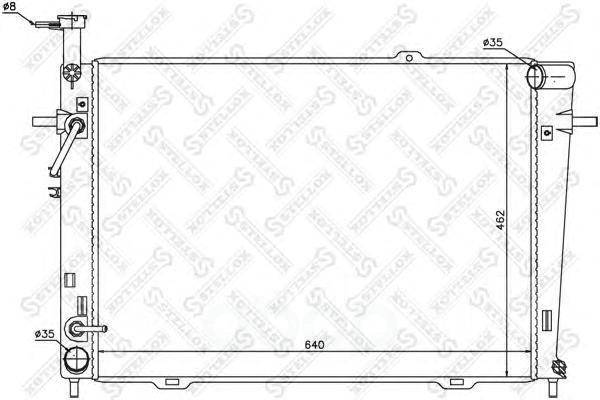 Радиатор охлаждения двигателя 25310-2E821/10-25417-SX STELLOX