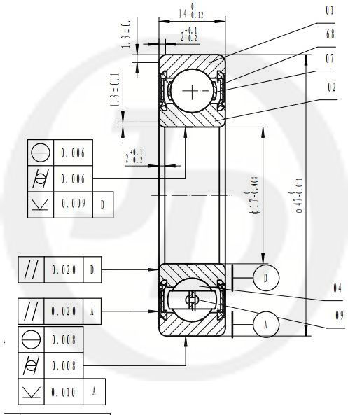 Подшипник генератора 6303-2RS