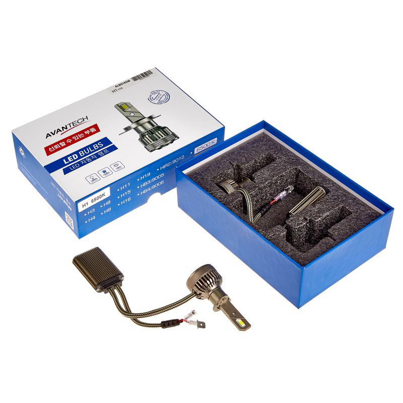Лампа светодиодная LED H1 12V 45W 6500К 4500lm комплект 2 шт