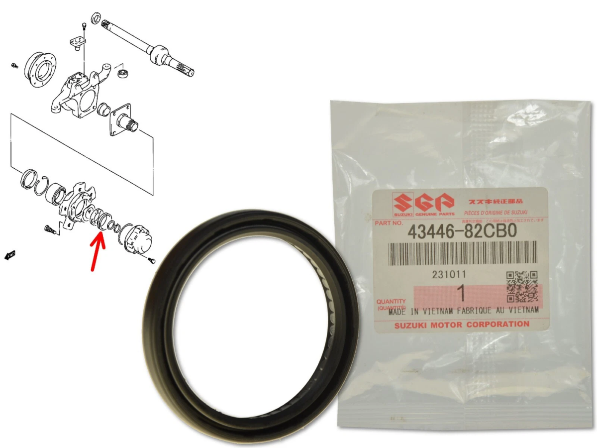 Сальник ступицы передней 43446-82CB0 Suzuki