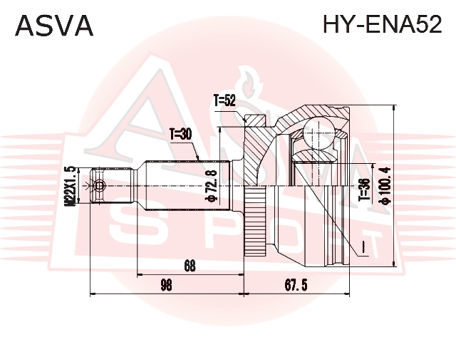 ШРУС наружный /HY-ENA52