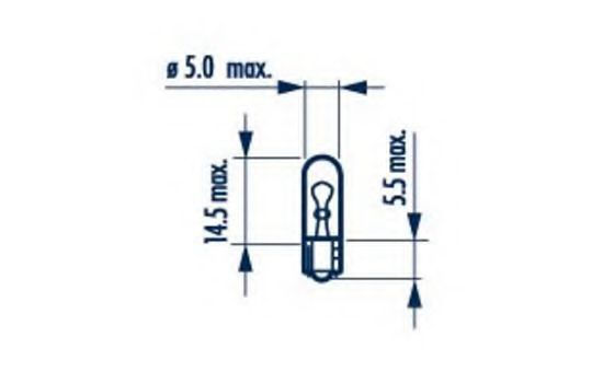 Лампа W2,3W 12V W2x4,6d
