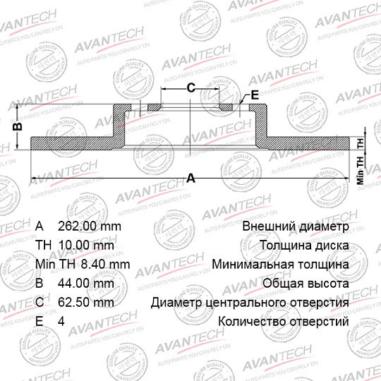 Диск тормозной задний