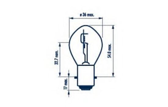 Лампа S2 12V 35/35W BA20D