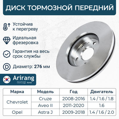 Диск тормозной передний