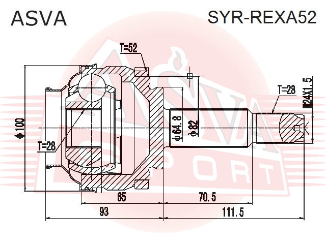 ШРУС задний внешний SYR-REXA52