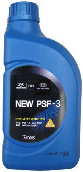 Масло ГУР NEW PSF-3 SAE 80W 1л красная MOBIS