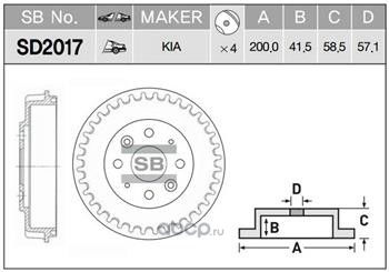 Барабан тормозной / SANGSIN BRAKE