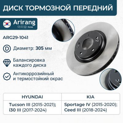 Диск тормозной передний