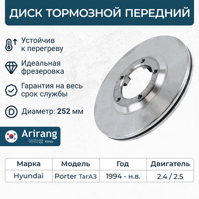 Диск тормозной передний